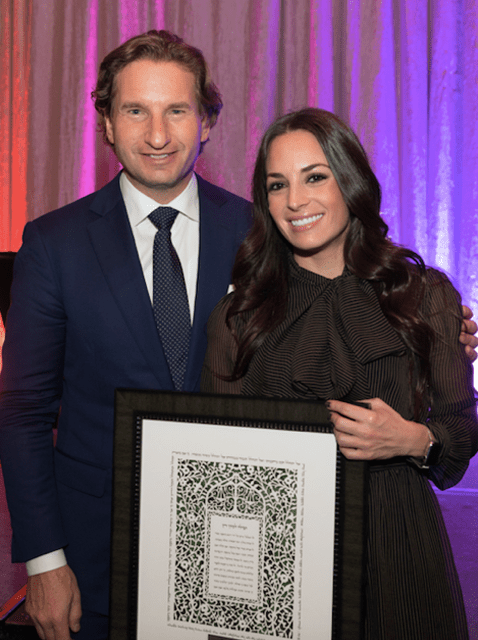 Pictured: Dean Phillips, Arthur T. Pfefer’s son, member of the Arthur T. Pfefer Memorial Award Selection Committee and Pfefer Award Presenter, and Melissa Weiner, 2018 Arthur T. Pfefer Memorial Award recipient