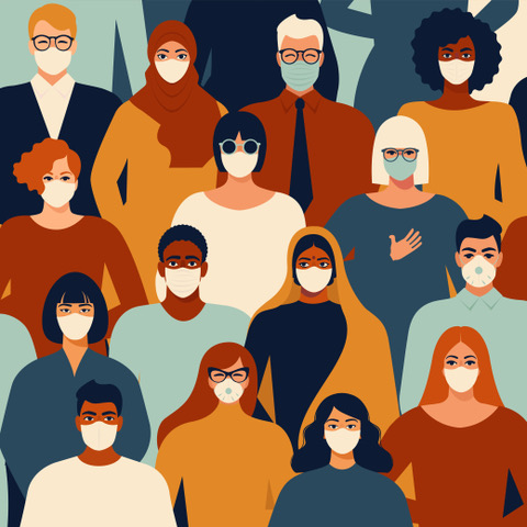 Illustration-of-people-wearing-face-masks
