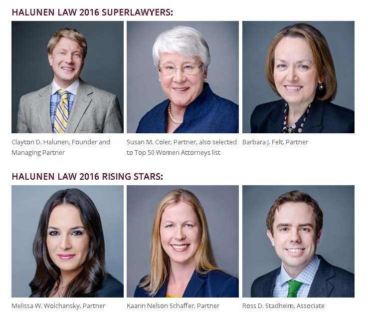 Halunen Law – 2016 Superlawyers & Rising Stars