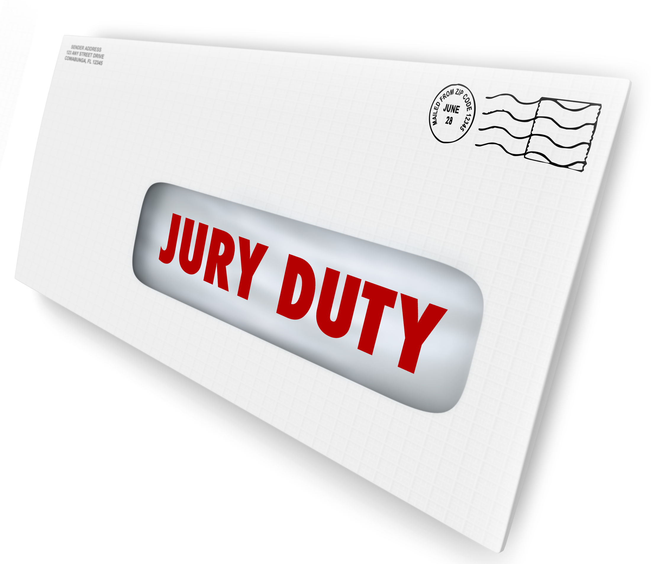 Jury Duty Envelope Summons Appear Court Legal Law Case