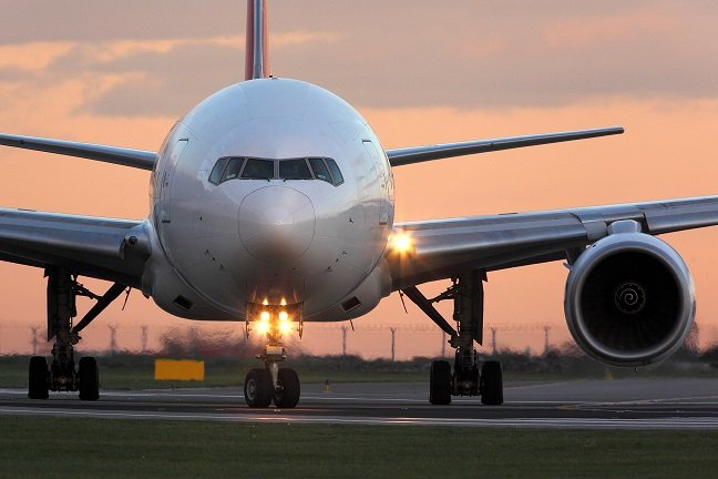 airplane on the runway